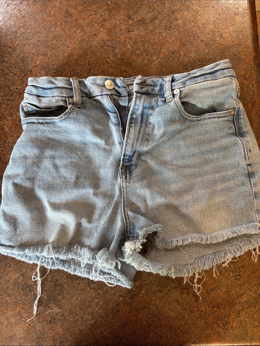 AE American Eagle Curvy Mom Jean Shorts 6 Summer High Waist High Rise